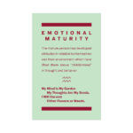 Emotional Maturity