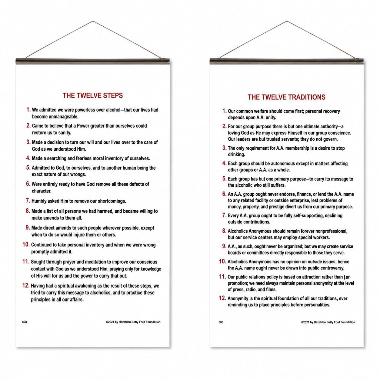 12 Steps & 12 Traditions Window Shades (Set)
