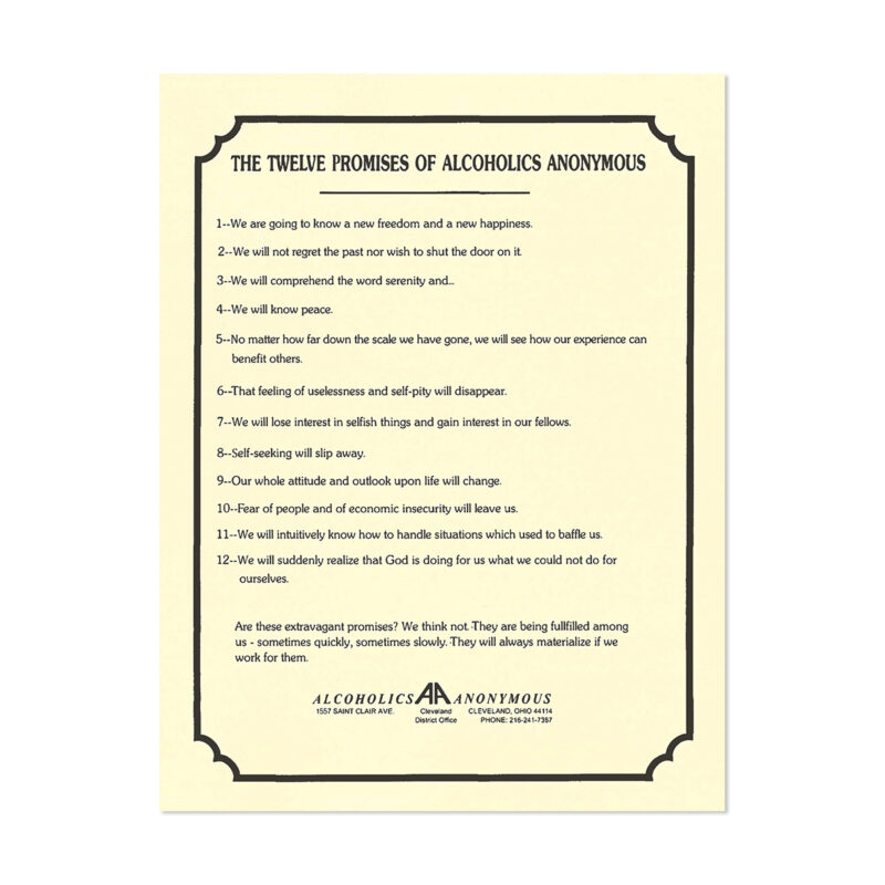12 Promises Laminated (8.5 x 11)