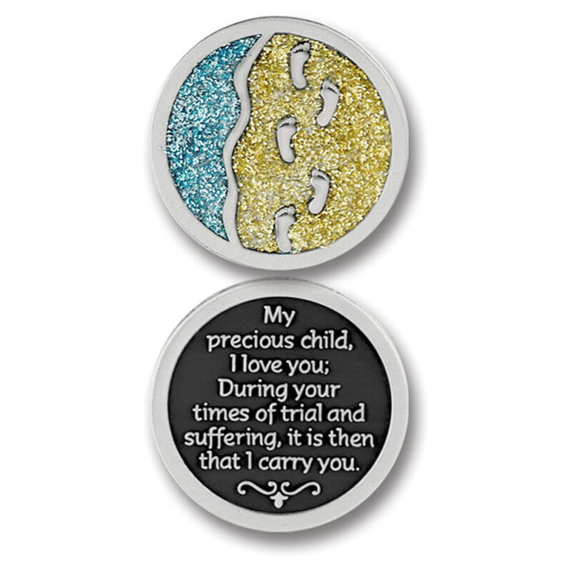 Footprints Glitter Medallion