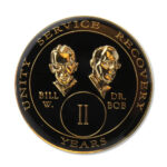 Bill W. and Dr. Bob Triplate Anniversary Medallion Black
