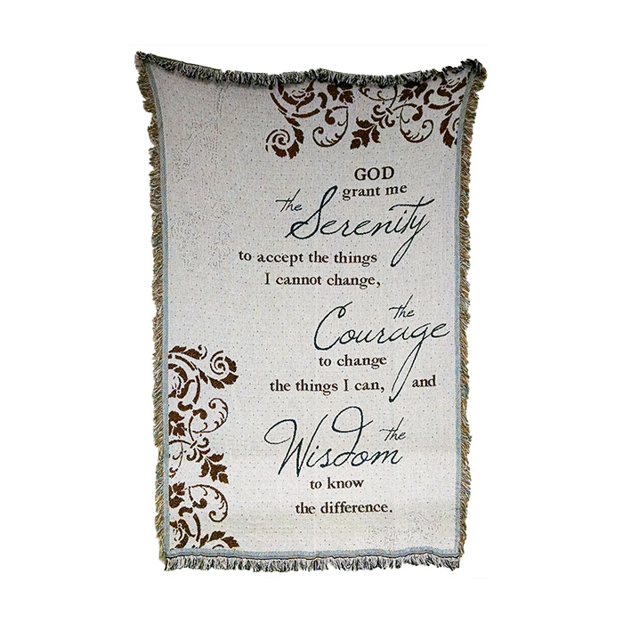 Serenity Prayer Afghan Blanket