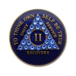 Bling Circle Triangle Medallion Blue