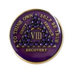 Bling Circle Triangle Medallion Purple