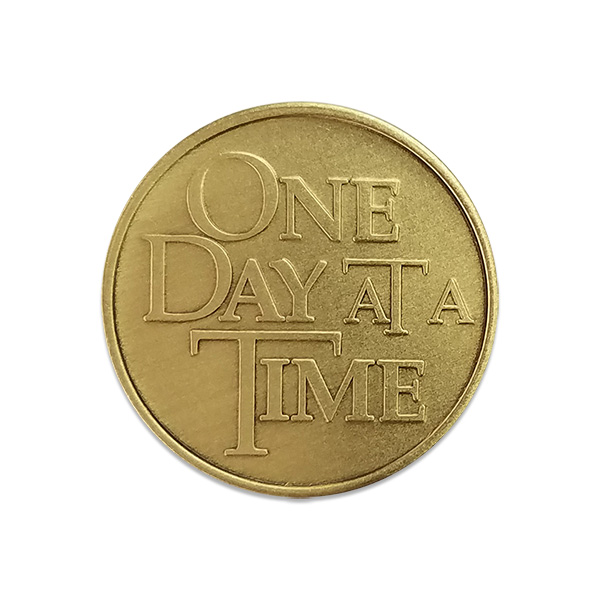 One Day at a Time Bronze Coin