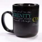 Serenity Prayer Black Mug