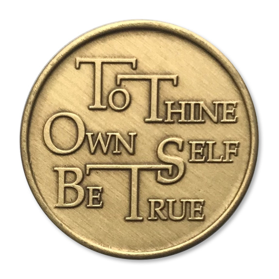 To Thine Own Self Be True Bronze Coin