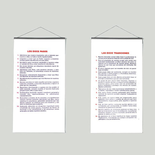 12 Steps & 12 Traditions Window Shades in Spanish