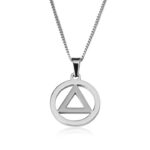 Circle Triangle Pendant Necklace