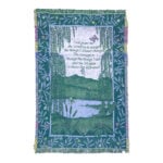 Serenity Prayer Afghan Throw Blue